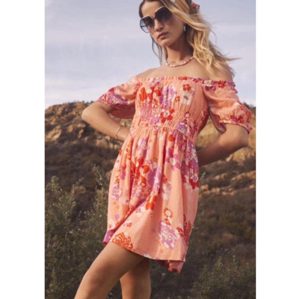 BP shirred puff sleeve prairie dress - Never Worn